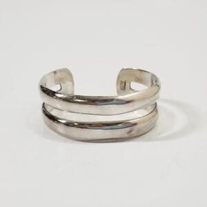Vintage Taxco Sterling Silver Mexico Modernist Cuff Bracelet TB17 40 Grams